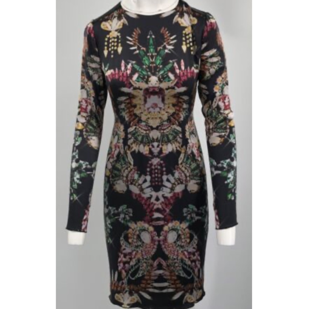 Marco Bologna Silk 'Jewel Of Versailles' Long Sleeve sheath Dress sz 42